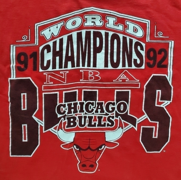Vintage 1992 Bulls NBA Champion T-Shirt Size L - Picture 3 of 8